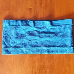 No Boundaries Metallic Turquoise Bandeau XL